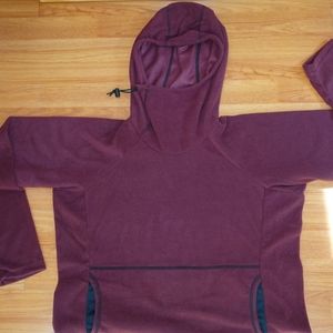 Melanzana Micro Grid Hoodie Port Mens Large Fleece